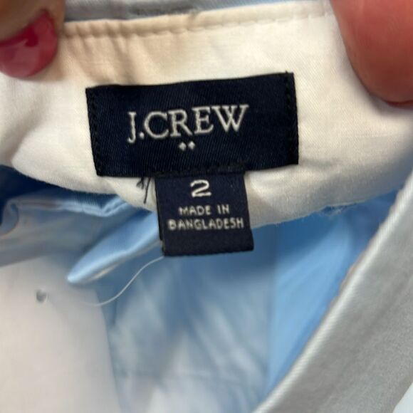 J. Crew Factory AL569 9" Lt. Blue  Frankie bermuda chino short size 2 NWT - Picture 9 of 12